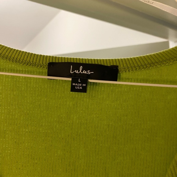 Lulus Style Twist Lime Green Twist Front Cutout Midi Dress - Picture 3 of 4